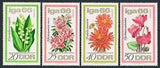 Germany-GDR 841-844,MNH.Michel 1189-1192.Flowers 1966.Rhododendron,Lilies,Dahlia