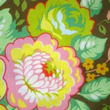 Rose Bouquet brown Fat Quarter Heather Bailey Pop Garden oop htf