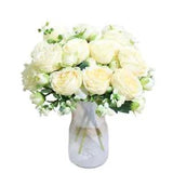 NNEOBA Rose Peony Artificial Silk Flowers