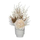 Rogue Cream Peony Tea Tree Spray Mix Bouquet In Voss Ceramic Pot 50cm