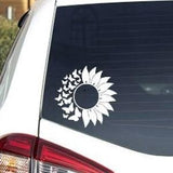 Decal Butterfly sunflower, Car Decal, Car Sticker, Window Decal, Window Sticker, Laptop Decal, Laptop Sticker, Phone Decal, Phone Sticker