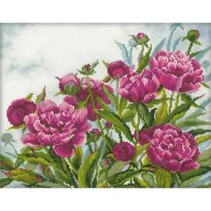 RTO counted Cross Stitch Kit "Peonies" M272, 34x27 cm, DIY