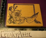 LILIES STAR GAZER FRAME FLOWERS RUBBER STAMP BARN FRA036N CREAKYATTIC