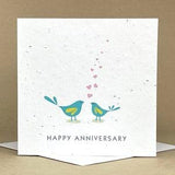 Happy Anniversary Card | Eco Friendly Greeting Card | Seeded Card | Zero Waste Card | Plantable Seed Card | Wildflower Card