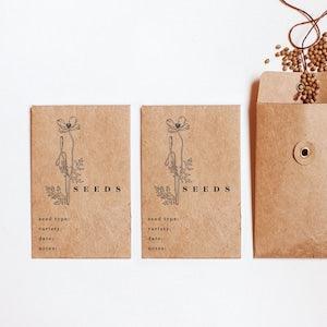 Flower Seed Packet Stamp, Poppy Seed Stamp, Seed Labeling Stamp, From the Garden Of, Seed Name, Date Picked, Vintage Seed Packet, Poppies