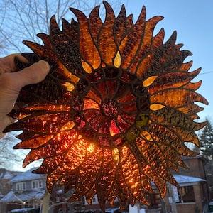 Ukrainian Sunflower Stained Glass