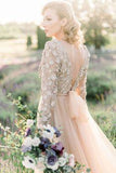 Peach Wedding Dress for a Love in Lavender Shoot Flower Delivery
