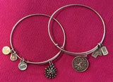 Wind and Fire Tree Of Life AND Alex & Ani Water Lily Adjustable Bangle BRACELETS