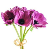 Real Touch Anemone Artificial Flowers  Artificial Greenery for Wreath Making French Country Flowers Bridal Wedding Bouquet