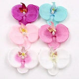 10pcs Artificial Orchid Flower Head For Craft Wreath Decoration