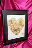 100+ Good Luck Wishes Heart Picture Dried Pressed Four 4-Leaf Clovers Lucky