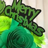 Christmas holiday paper flower bouquet, fun Christmas gift, grinch, Christmas floral arrangement, gift bouquet, send flowers