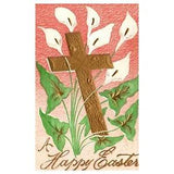 Antique Postcard Happy Easter Day Cross Flowers Calla Lilies Embossed 1907-1915