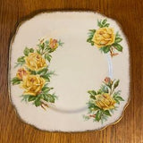 Square Salad Plate by Royal Albert, Tea Rose Yellow