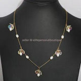 New Kate Spade Resin Lily Flower Multi Drop Necklace with Freshwater Pearls