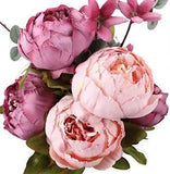 Fake Flowers Vintage Artificial Peony Silk Flowers Wedding New Sweetened Bean