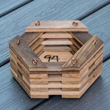 094. Salvaged Louisiana Baldcypress Wood Hanging Basket Planter for Orchids, Bromeliads, Ferns, Cacti, Other Epiphytes and Succulents