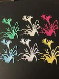 Plant group flowers day lily die cuts for cards or scrapbook 6 pieces