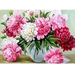 5D Diamond Painting Peony Flower Cross Stitch Mosaic Embroidery Art Home Decors