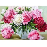 5D Diamond Painting Peony Flower Cross Stitch Mosaic Embroidery Art Home Decors