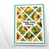 Sunflower Birthday Card, Pretty Handmade Blank A2 Greeting Card, Unique Homemade Floral B-Day Note Card for Friends and Family, Handcrafted