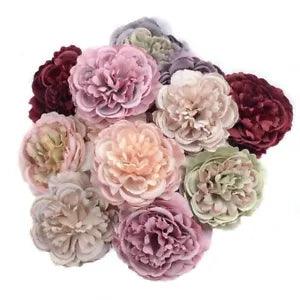 50pcs 8cm Large Peony Artificial Silk Flower Head Diy Wedding Home Decorations
