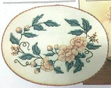 Band Boxes-Top & Edge Band Peony Floral Wreath Cross X-Stitch Pattern ONLY