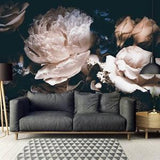 Removable Wallpaper | Peel and Stick Floral Mural | Peonies Wallpaper | Bouquet of Peonies