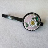 Hair jewelry handmade embroidery, no- slip grip automatic clasp clamp