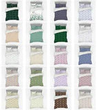 Ambesonne Leaves Pattern Bedding Set Duvet Cover Sham Fitted Sheet in 3 Sizes