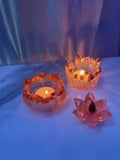 Resin Craft Candle Set (Pink Flower)