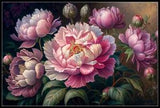 Peony Floral 2 - DIY Chart Counted Cross Stitch Patterns Needlework DMC Color