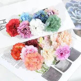 Autumn Silk Carnation Artificial Flower Mixed Colors Ornament Diy Flowers 50pcs