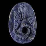 BH02904# Hand Carved Peony Flower Sodalite Pendant Bead Gemstone