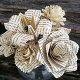 Custom Song Lyric Bouquet. CHOOSE YOUR SONG! Valentine, Anniversary, Wedding, Centerpiece, Gift For Mom.