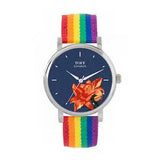 Toff London TLWS-69947 Ladies Orange Lilies Flower Watch