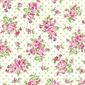 ROSE BOUQUET CREAM  By Eleanor Burns 10364-07 Collection: Rose Whispers for Benartex , sold by Half Yard