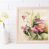 Print of Orchid watercolor painting - gift for wife ideas - woman room decor with pink orchid art print - rustic home decor