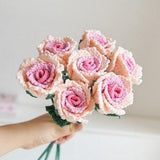 Roselle Rose, Crochet Flowers, Crochet Roses, Blush Pink Rose, Crochet Gift, Handmade Flower, Forever Flowers, Gift for Her, Set of 3