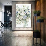 Flower Wall Art, Rose Bouquet Canvas Art, Living Room Wall Decor, Roll Up Canvas, Stretched Canvas Art, Framed Wall Art Painting