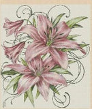 Pink Lilies Counted Cross Stitch COMPLETE KIT  #6-520