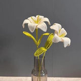 Crochet Lily bouquet, hand made, gift for teacher, grandma, mom, friends, home decoration, knitted flower, birthday gift