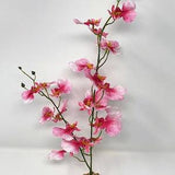 15" MD 2-stem PINK Oncidium ORCHID Soft Silk plant, Stone base