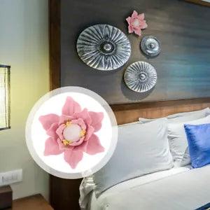 Ceramics Wall Hanging Peony Flower Decor Decoration Garden Gift