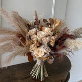 Champagne Chocolate Wedding Bouquet,Fall bouquet, Neutral Bouquet, Champagne Bouquet, Earth Colors Wedding, Boho Wedding, Rustic Bouquet.