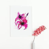 Art Print Multicolor Watercolor Orchid Flowers Art Poster Print Watercolor Orchid In Print Gift Idea Bedroom Art Decor