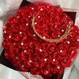 50 Rose Bouquet, Queen Bouquet, Eternal Rose Bouquet, Birthday Bouquet, Engagement Bouquet, Ever Lasting Flower Arrangement, Ramo Buchon
