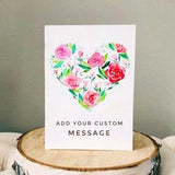 Custom Handmade Cards, Watercolor Rose Greeting Card, Anniversary Card, Mother??s Day Card, Happy Birthday Card, Rose Art, Minimalist Artwork
