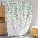 Eucalyptus shower curtain, Botanical bath curtain, Plants bathroom decor, Farmhouse rustic, Standard and extra long size-127