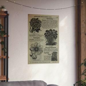 Types of flower seeds (Vintage Poster)